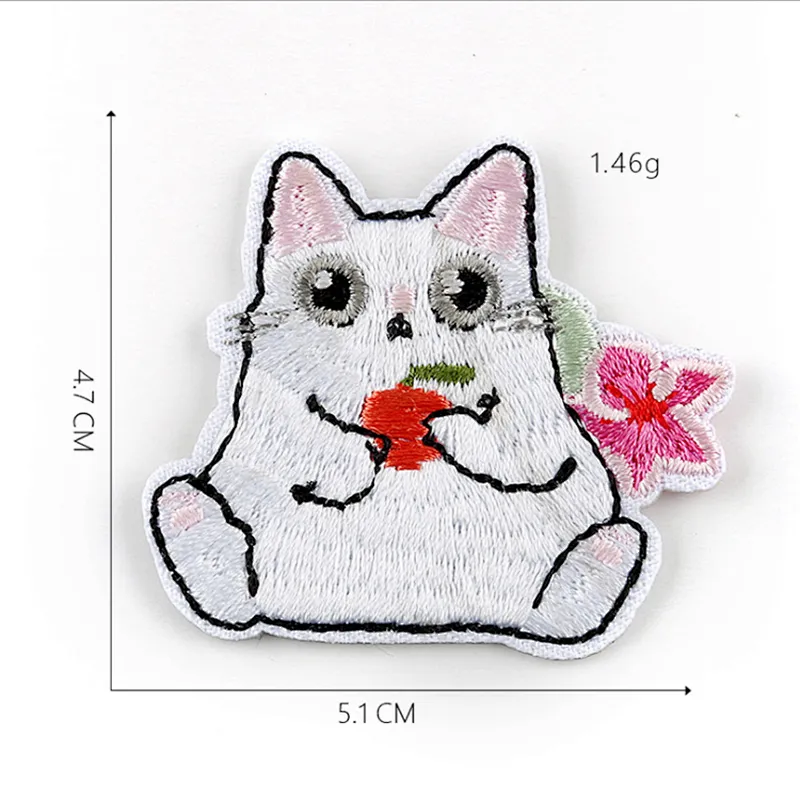 Cute CAT embroidery patches sew iron on for clothing