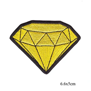 Wholesale unique custom diamond shape embroidery patches