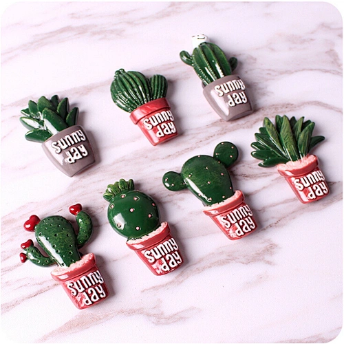 Custom 3D Cactus Resin Fridge Magnet For Home Decor