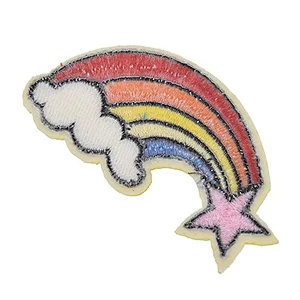 china direct factory custom rainbow embroidery patches