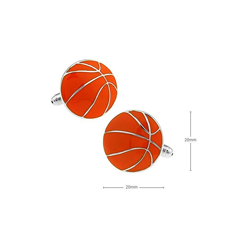 Wholesale Sell Custom Blank Fashion basketball Cufflinks For Men