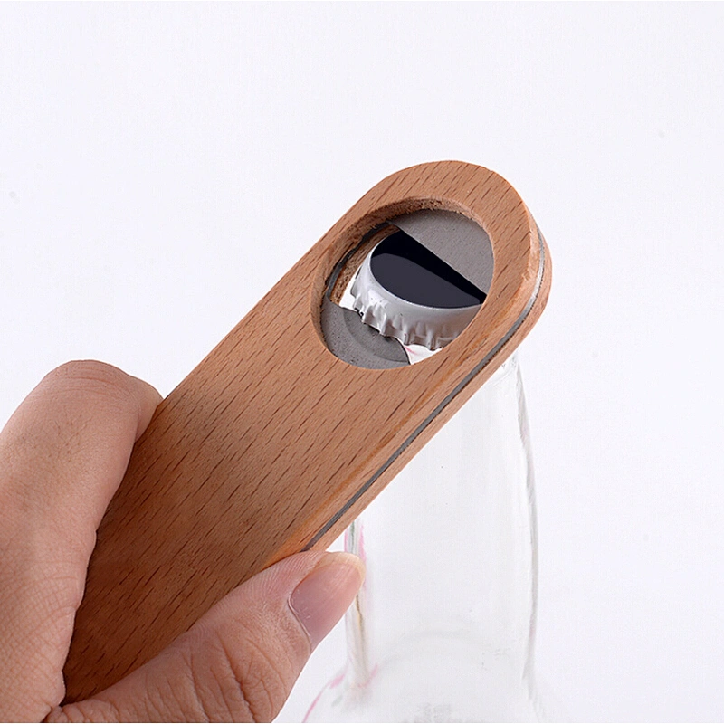 design your own customized blank wood handle wooden beer bottle opener openers
