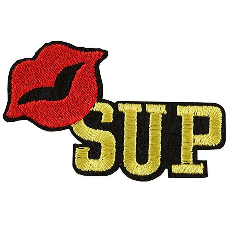 High Quality Custom English letters embroidery Patches