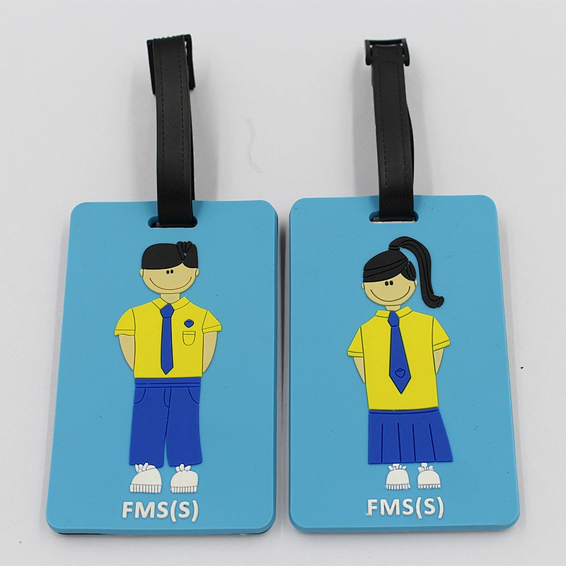 OEM wholesale custom made personalized pvc luggage tags