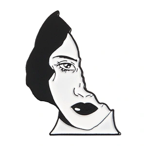 Wholesale In Stock Custom Unique Design Character Half Face Enamel Lapel Pin
