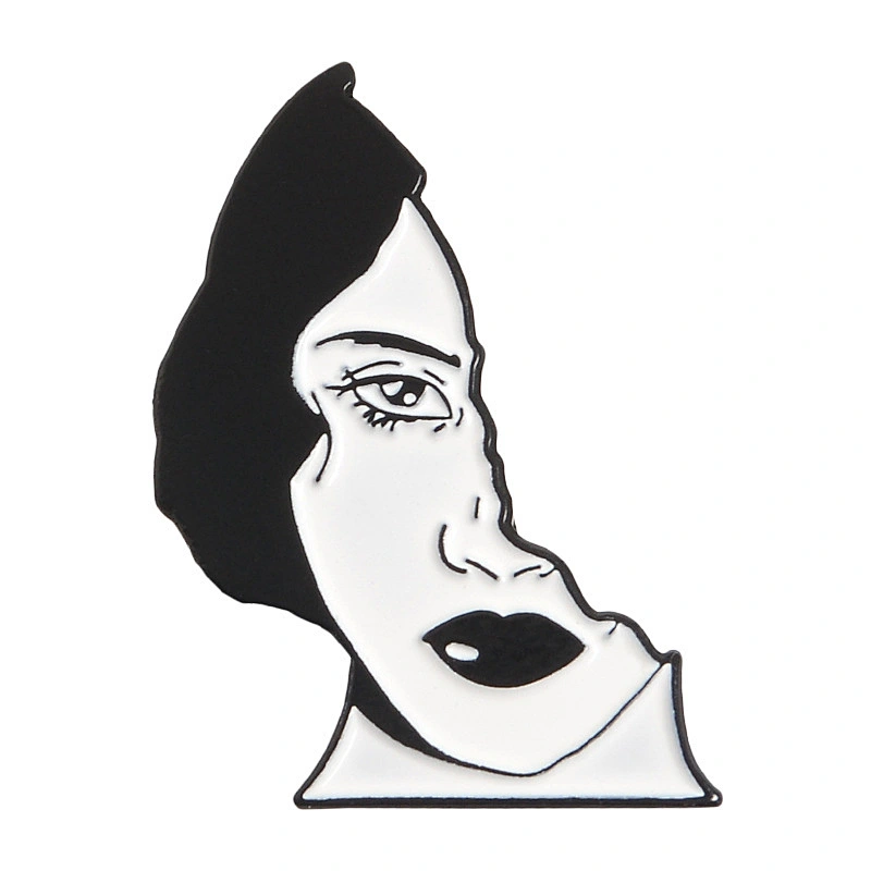 Wholesale In Stock Custom Unique Design Character Half Face Enamel Lapel Pin