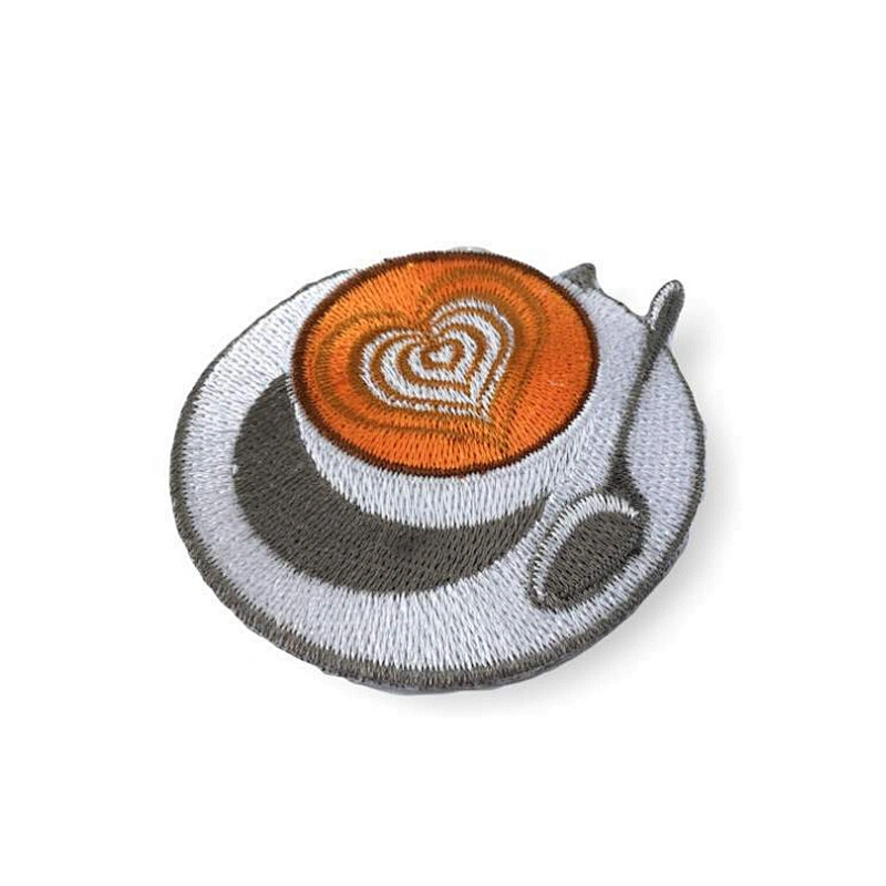 China manufacturer coffee iron on embroidery patch