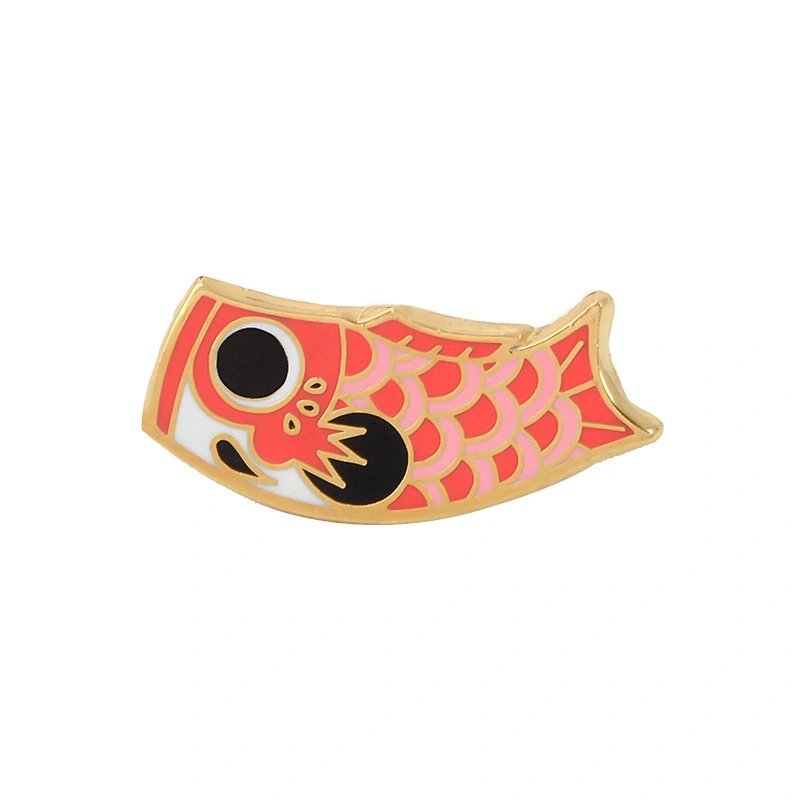 Japan Style Pin Fish shaped Enamel Pin Supplier