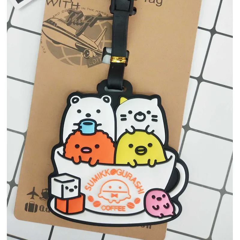 Free sample Summer cute  soft rubber PVC  luggage tag