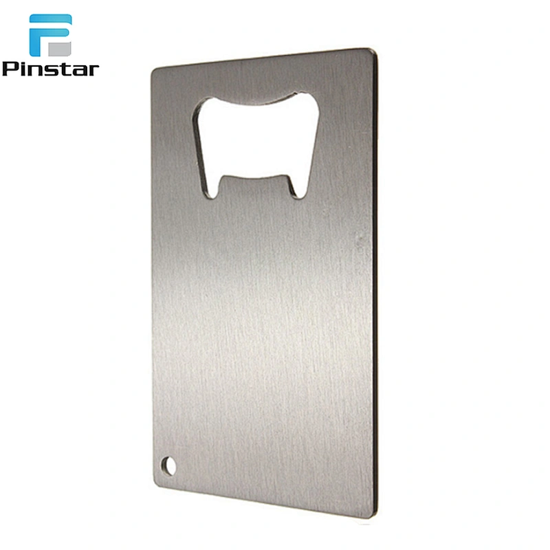 promotional bulk  stainless steel metal aluminum custom logo poker business credit card bottle opener openers