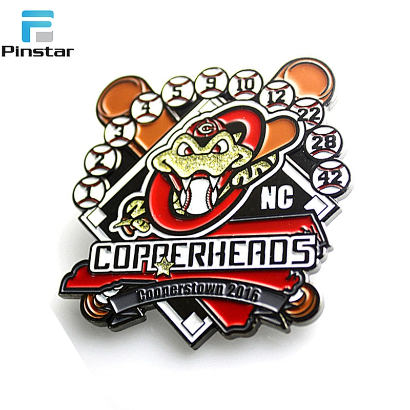 Custom Metal Soft Enamel Baseball Sport Lapel Pin Badge
