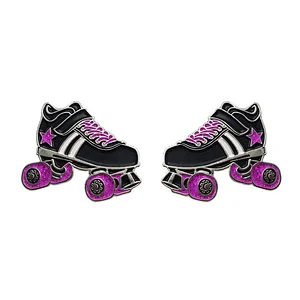 Wholesale ice skates custom metal hard enamel lapel pins