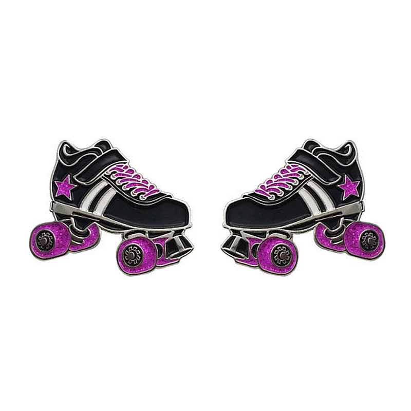 Wholesale ice skates custom metal hard enamel lapel pins