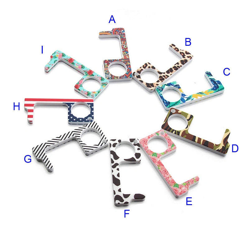 Factory Wholesale In Stock CMYK Printing Custom Logo Acrylic Hands Free Door Opener