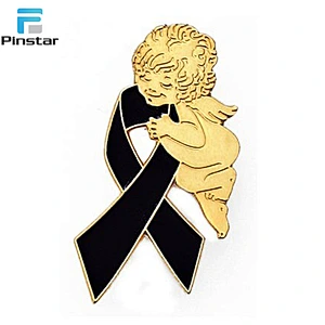 Hot selling custom hard enamel angle shaped lapel pins