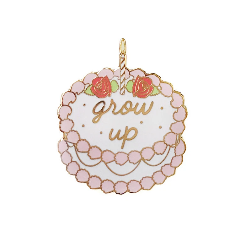 Birthday Cake enamel pin bdage