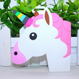 Unicorn Design Paper Card Custom Rubber Luggage Tag