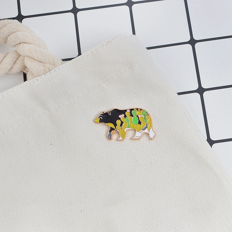 Gold Plating Cute Colorful Bear Animal Metal Lapel Pin Soft Enamel Pin Custom