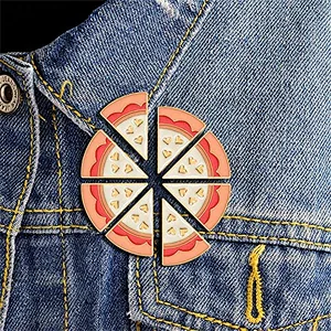 Pizza Enamel Pins Brooches Cartoon Brooch Badges for Bag Backpacks Jackets Hat Accessories Clothing Jewelry