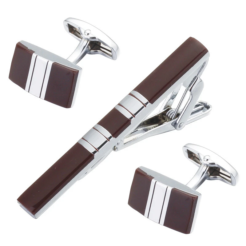 Fashion Custom Simple Tie Clips and cufflink For Men Jewelry