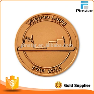 Wholesale 3D Custom Brass Metal Silver Coin