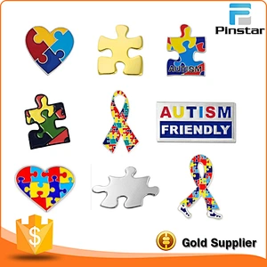 2017 Pinstar Wholesale Autism Awareness Multi-color Puzzle Piece Lapel Pins