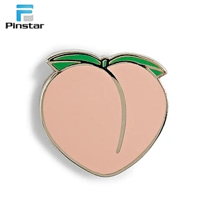 Metal delicious foods theme mushroom logo shaped brooch pin badge