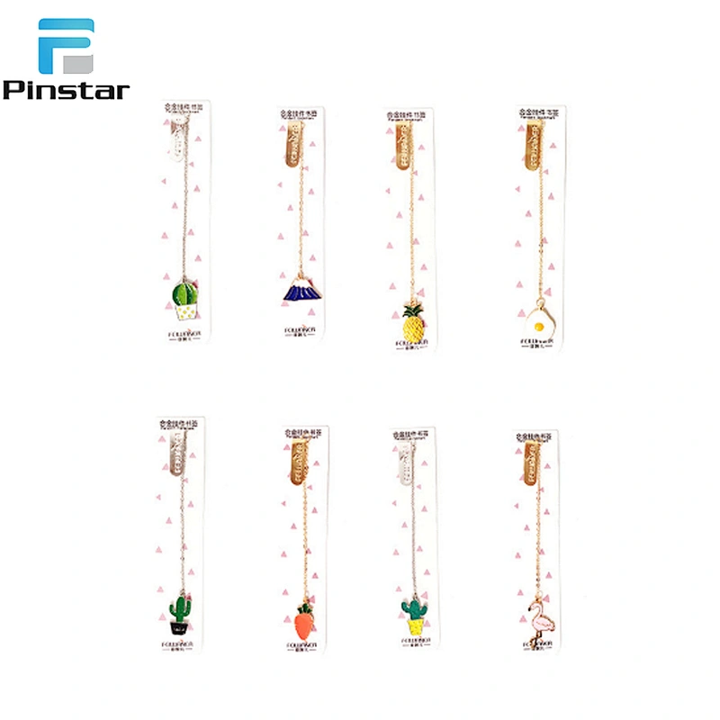New fashion style korean metal pendant enamel bookmark