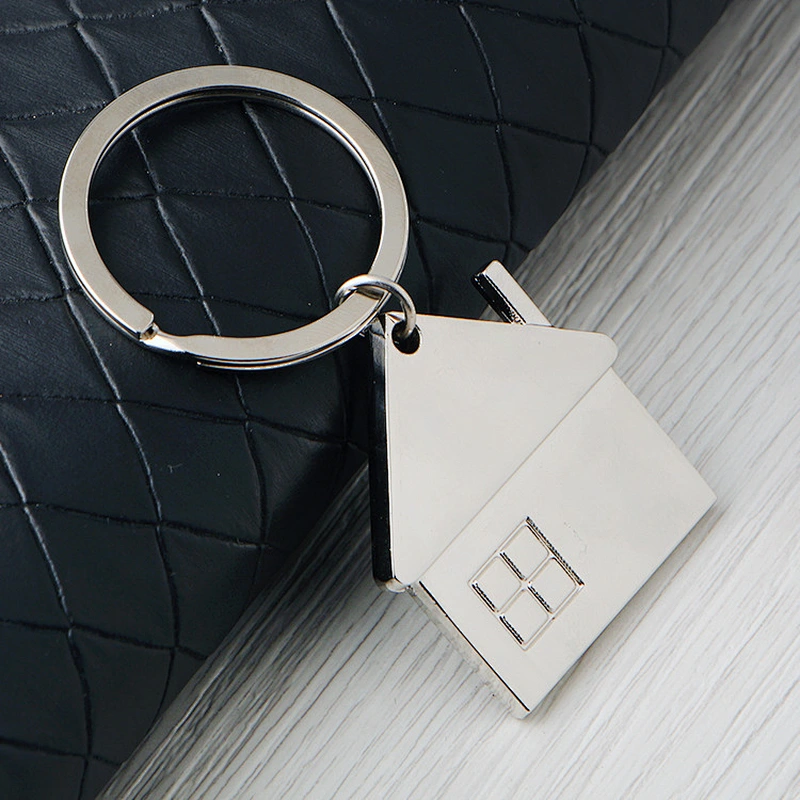 Hot Selling Custom Metal House Shaped Keychains