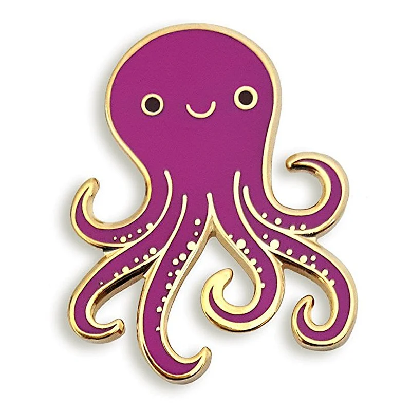 China manufacturers octopus shape Custom Enamel Lapel Pin