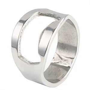 Promotional stainless steel color painted finger ring beer bottle opener