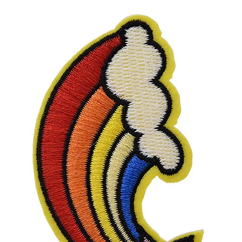 china direct factory custom rainbow embroidery patches