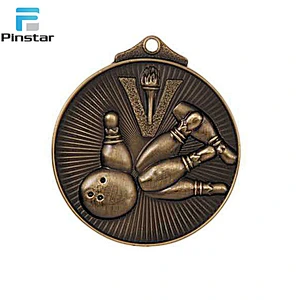 Cheap customized bowling ball medal