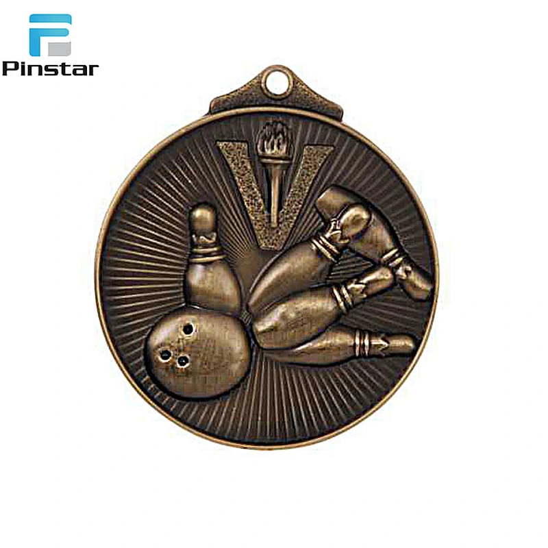 Cheap customized bowling ball medal