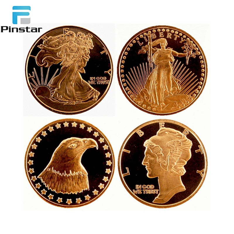 High level quality coins Factory custom gold plated tungsten coin
