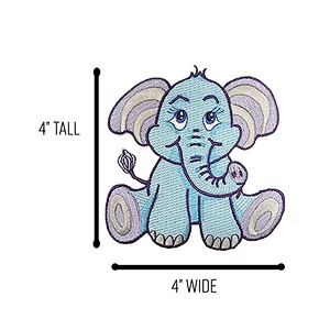 2018 Wholesale cute elephant design embroidery patches