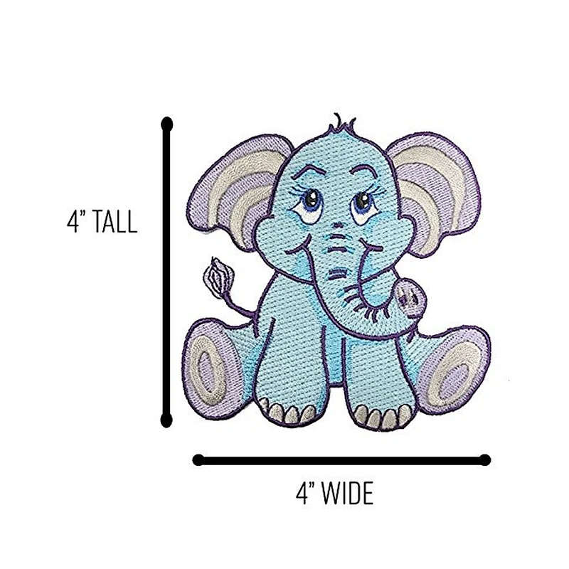 2018 Wholesale cute elephant design embroidery patches