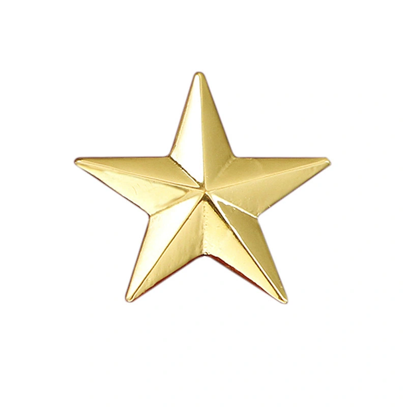Gold and Silver Color Star Shaped Pin Badges