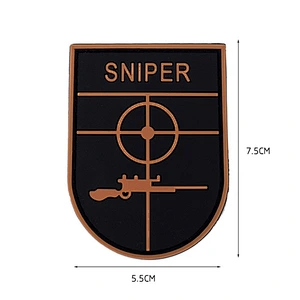 OEM custom rubber shooting military 3D soft pvc patch for bag