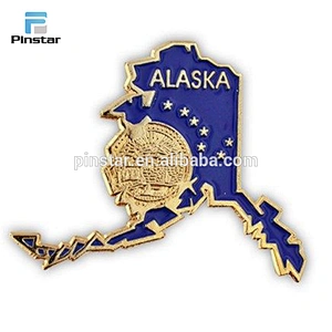 Wholesale custom state shaped soft enamel lapel pin no minimum