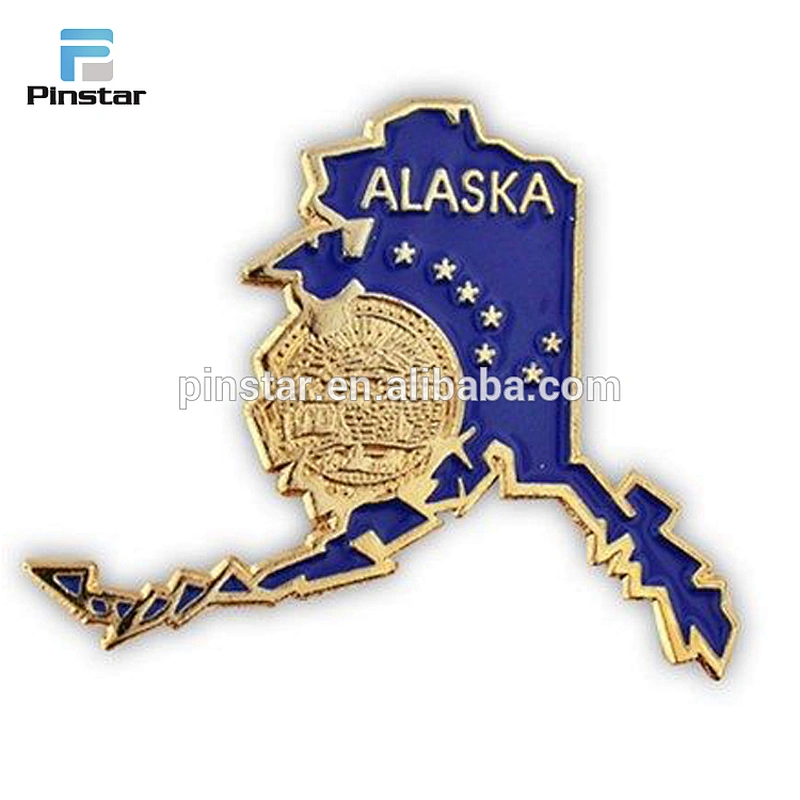 Wholesale custom state shaped soft enamel lapel pin no minimum