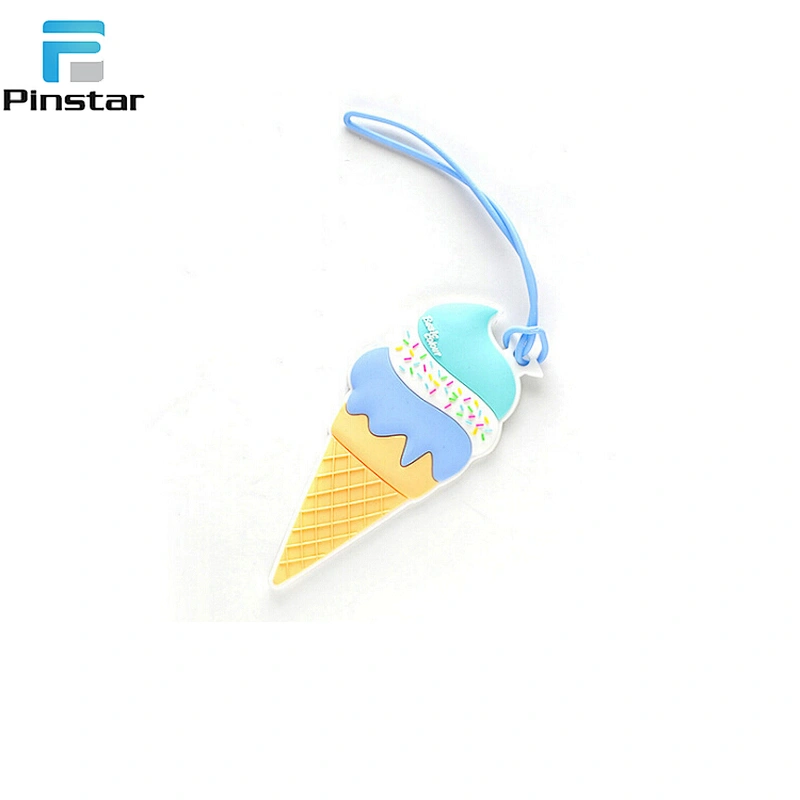 Ice Cream Design PVC Rubber Custom Bulk Luggage Tag