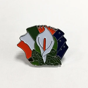 China supplies customized design enamel metal craft lily shaped lapel pin