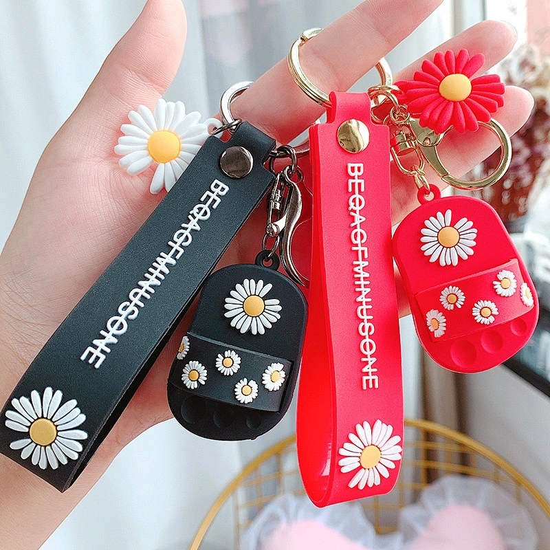Cute Daisy Slippers Children's Shoe Pendant Wholesale Bag Keychain