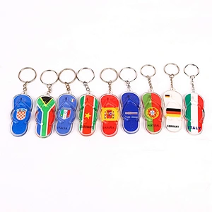 China Manufacturer football match slipper shaped Metal Keychain
