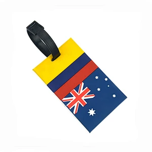 Bulk 3D Flag PVC rubber luggage tag