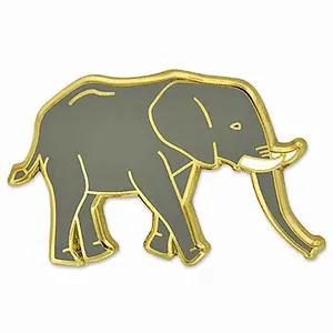 High quality Custom gold metal hard enamel elephant design lapel pin
