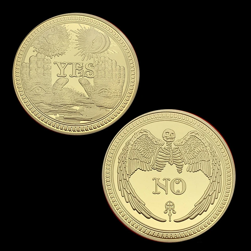 Factory Wholesale In Stock Gold Silver Coins Portable Yes No Yes-No Decision Coin