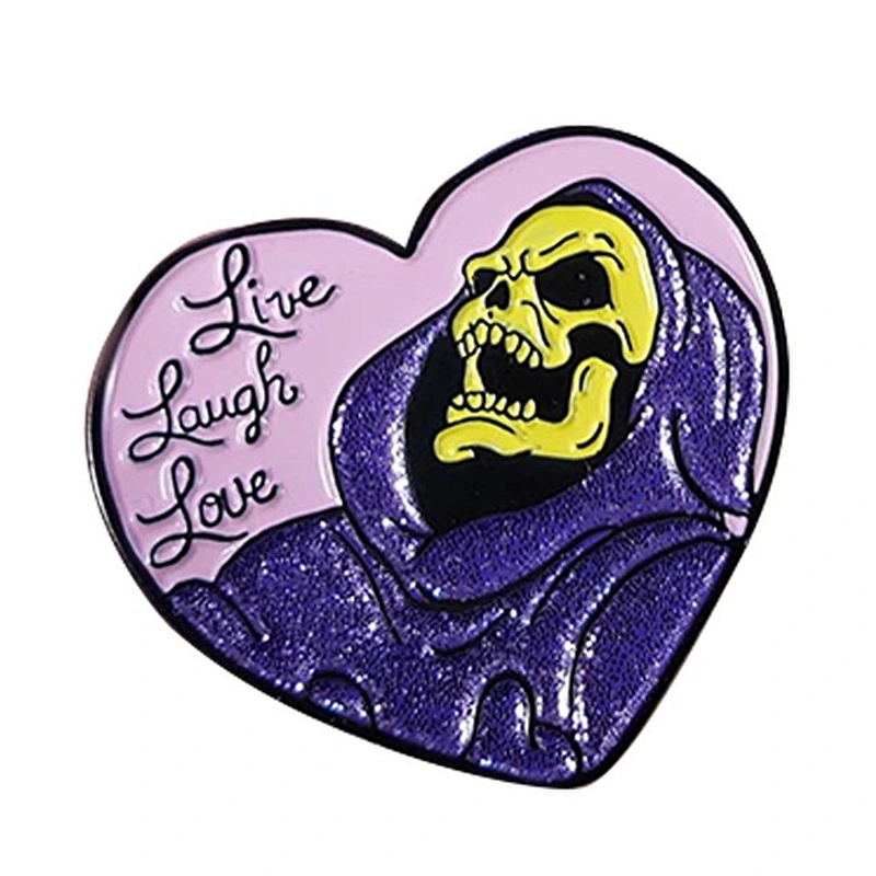 Making Custom purple skeleton Hard Enamel Lapel Pins