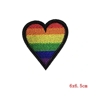 High quality LGBT rainbow custom embroidery patches sew on / iron on for clothing